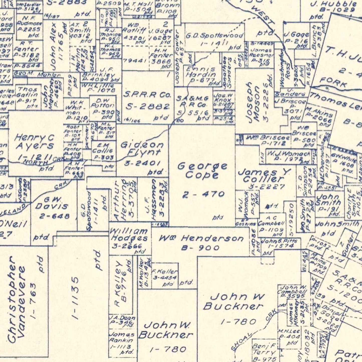 Vintage Map of Jack County, Texas, 1925