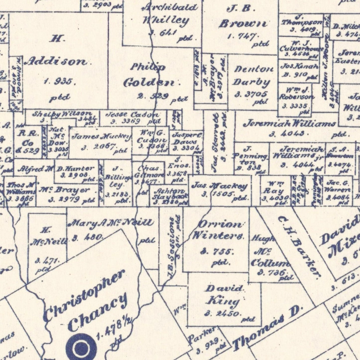 Vintage Map of Johnson County, Texas, 1927