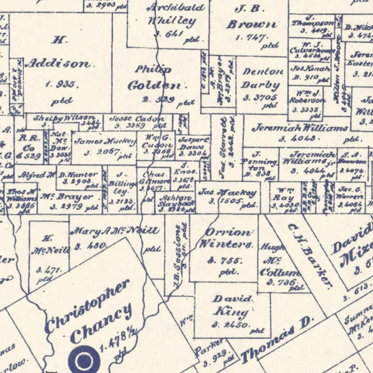 Vintage Map of Johnson County, Texas, 1927