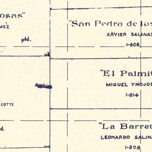 Vintage Map of Kenedy County, Texas, 1921