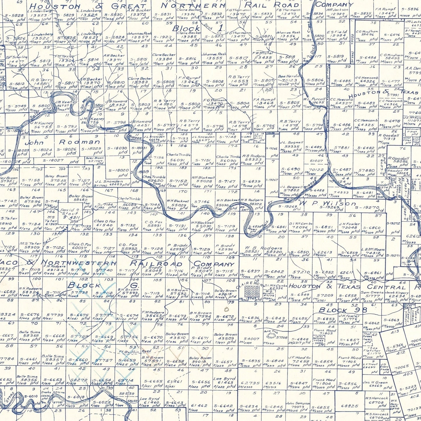 Vintage Map of Kent County, Texas, 1921
