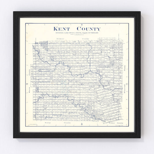Vintage map of Kent County, Texas, 1921