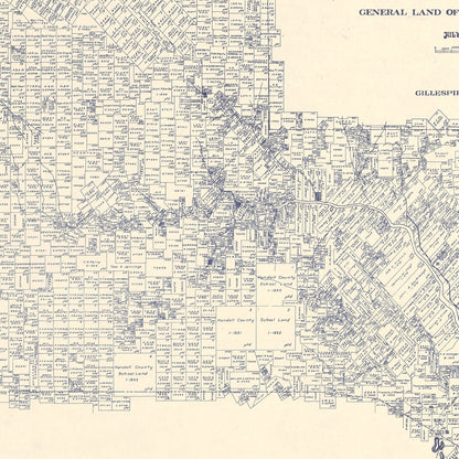 Vintage Map of Kerr County, Texas, 1923 (II)