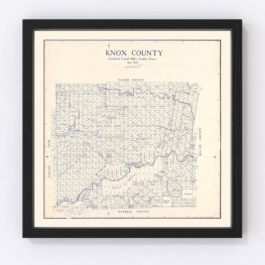 vintage map of Knox County, Texas, 1923