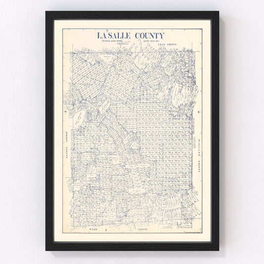 vintage map of La Salle County, Texas, 1923