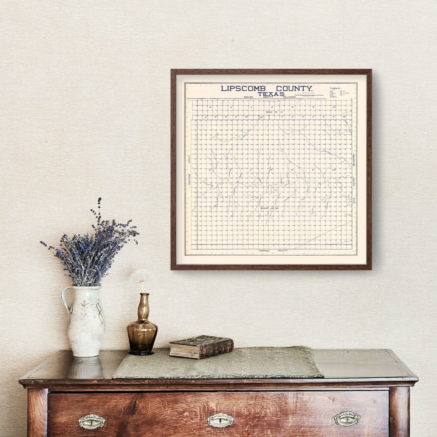 Vintage Map of Limestone County, Texas, 1927