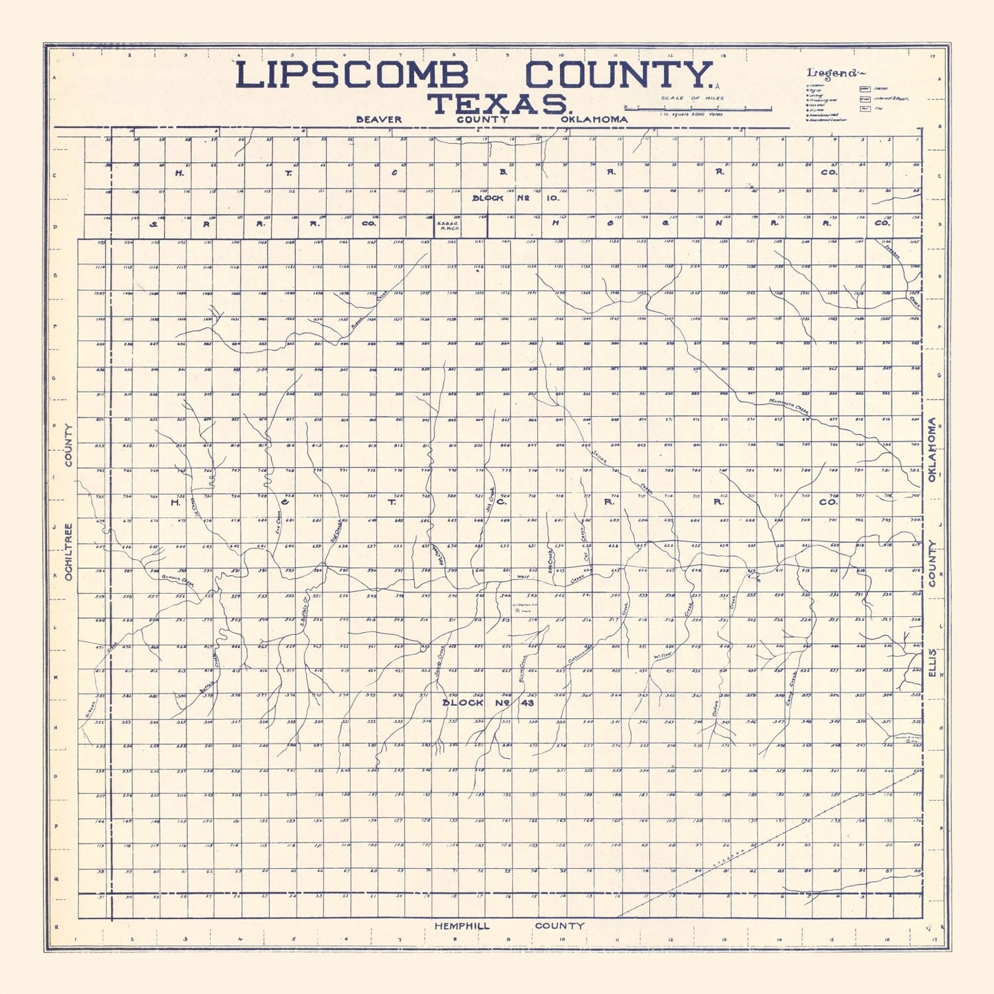 Vintage Map of Limestone County, Texas, 1927