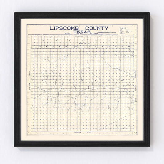 Vintage map of Limestone County, Texas, 1927