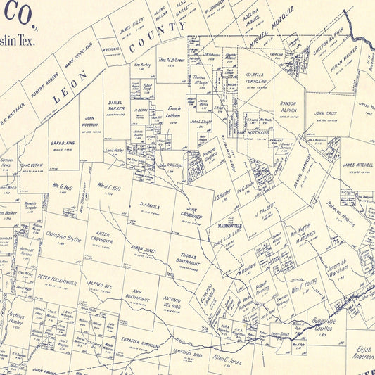 Vintage Map of Madison County, Texas, 1922