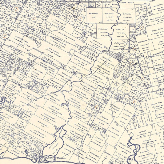 Vintage Map of Matagorda County, Texas, 1920