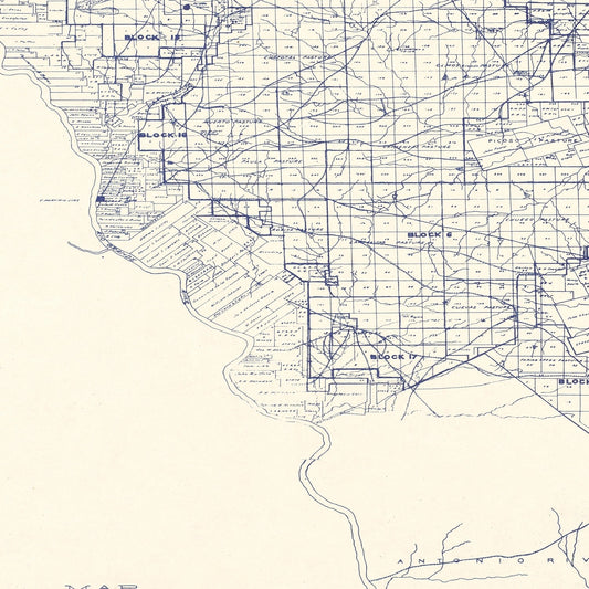 Vintage Map of Maverick County, Texas, 1927