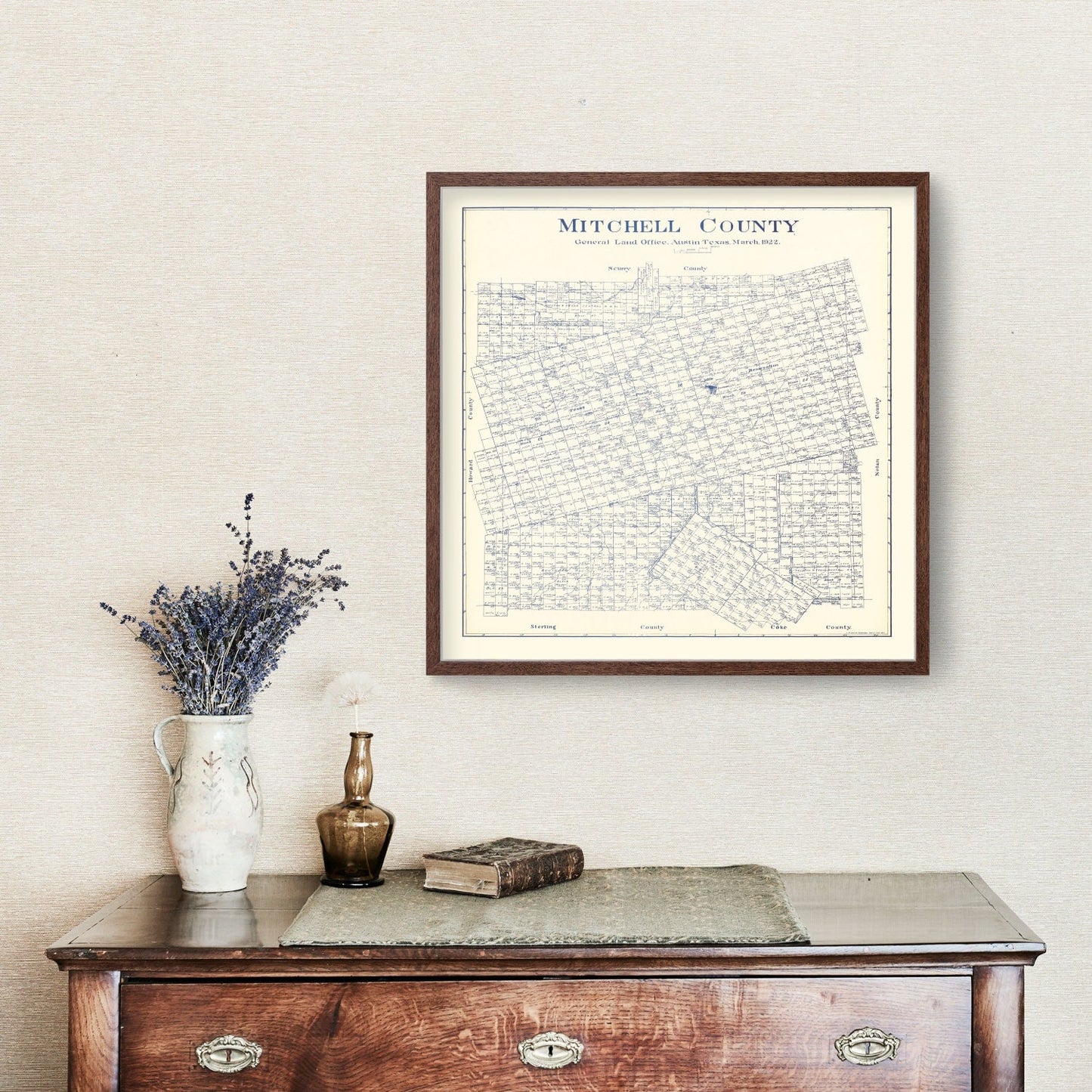 Vintage Map of Mitchell County, Texas, 1922 (v2)
