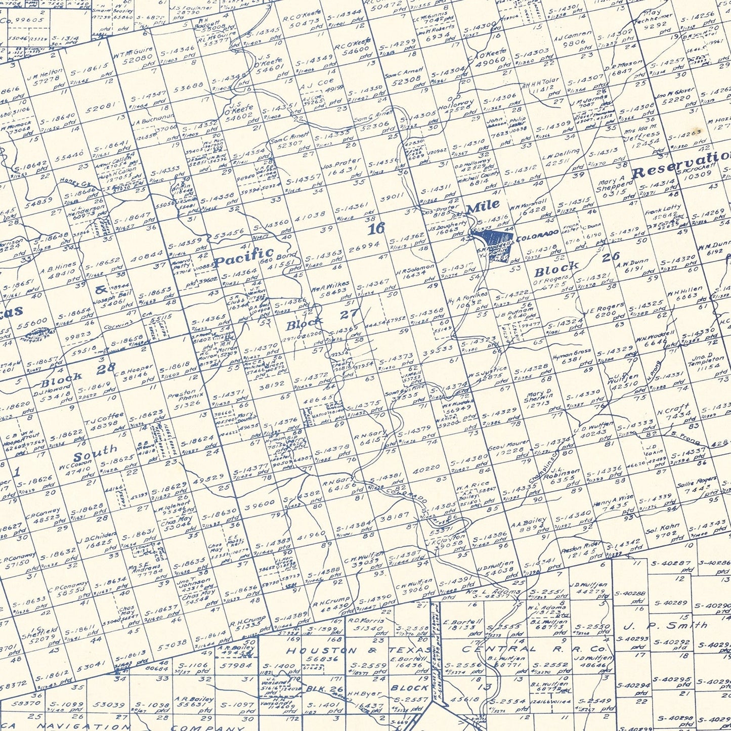 Vintage Map of Mitchell County, Texas, 1922 (v2)
