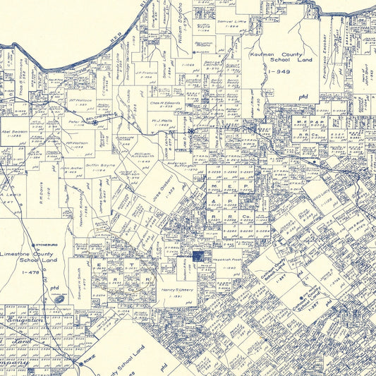Vintage Map of Montague County, Texas, 1924
