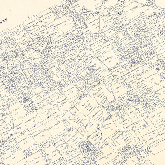 Vintage Map of Navarro County, Texas, 1924