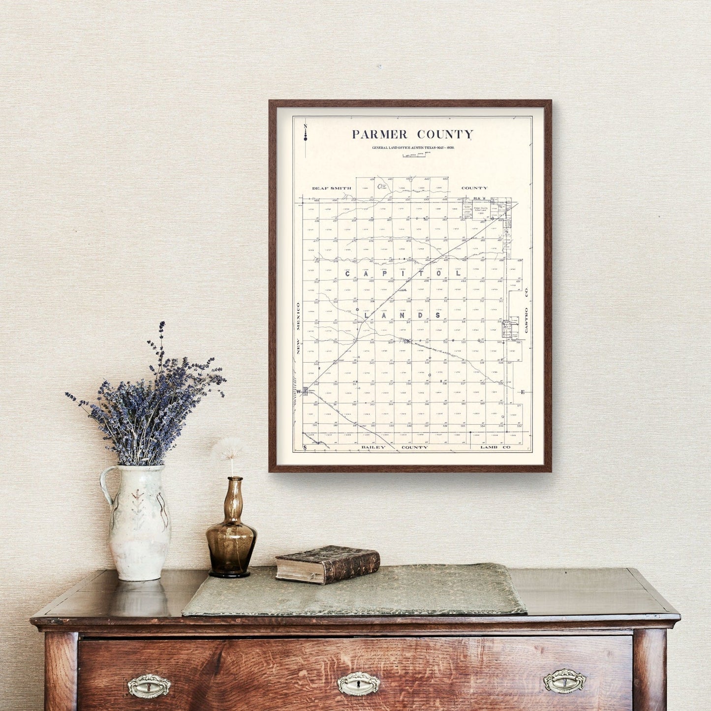 Vintage Map of Parmer County, Texas, 1926