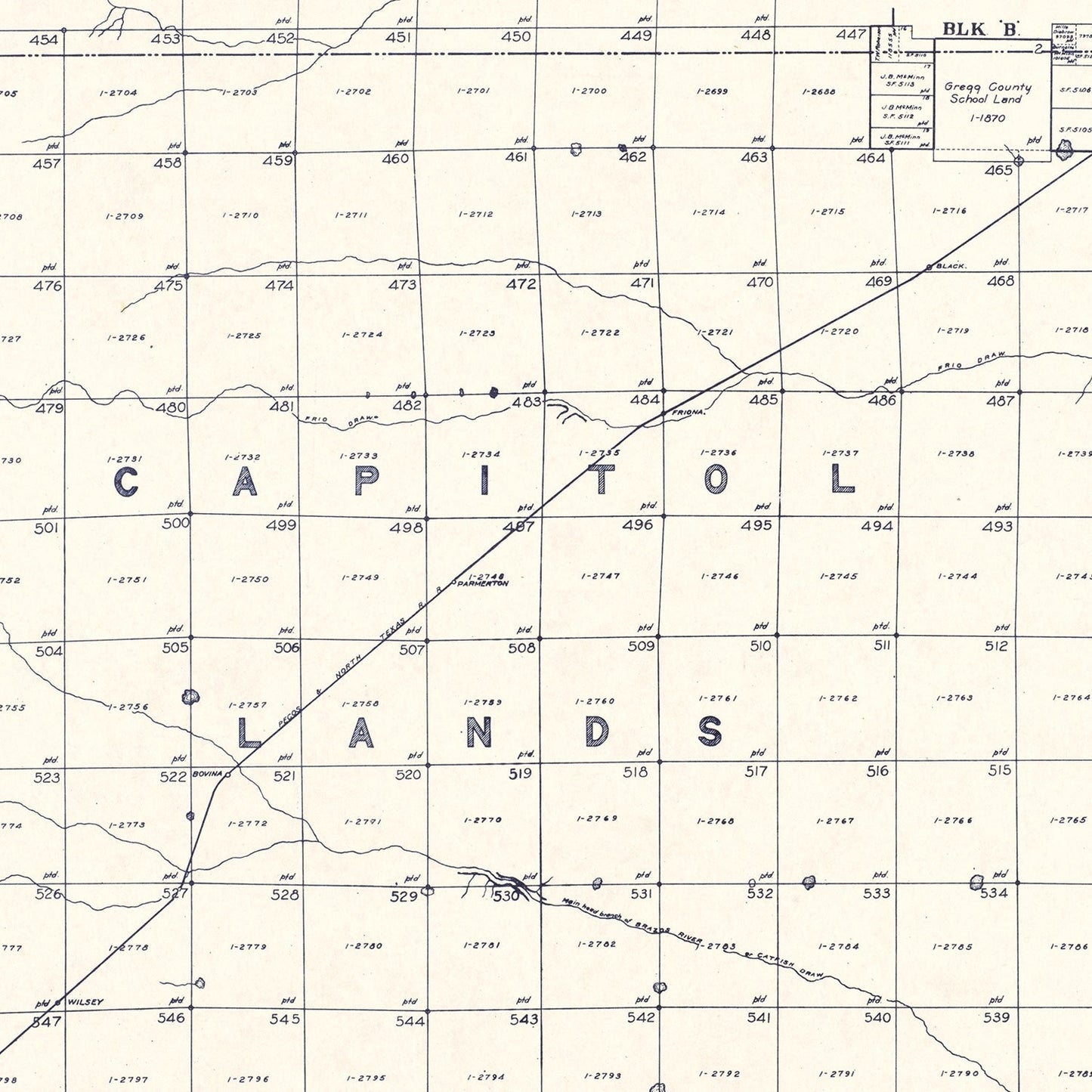 Vintage Map of Parmer County, Texas, 1926