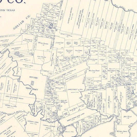 Vintage Map of Refugio County, Texas, 1921