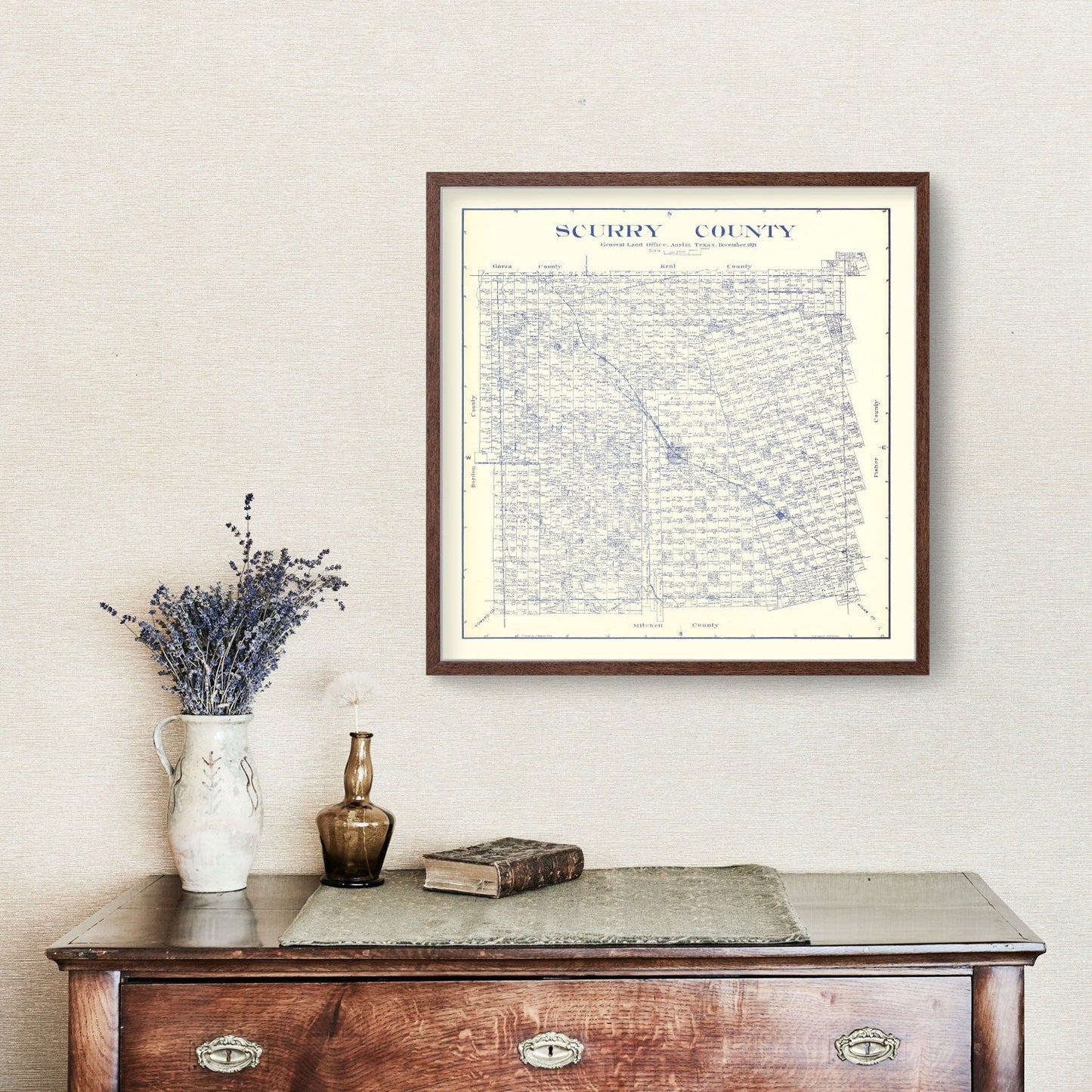 Vintage Map of Scurry County, Texas, 1921