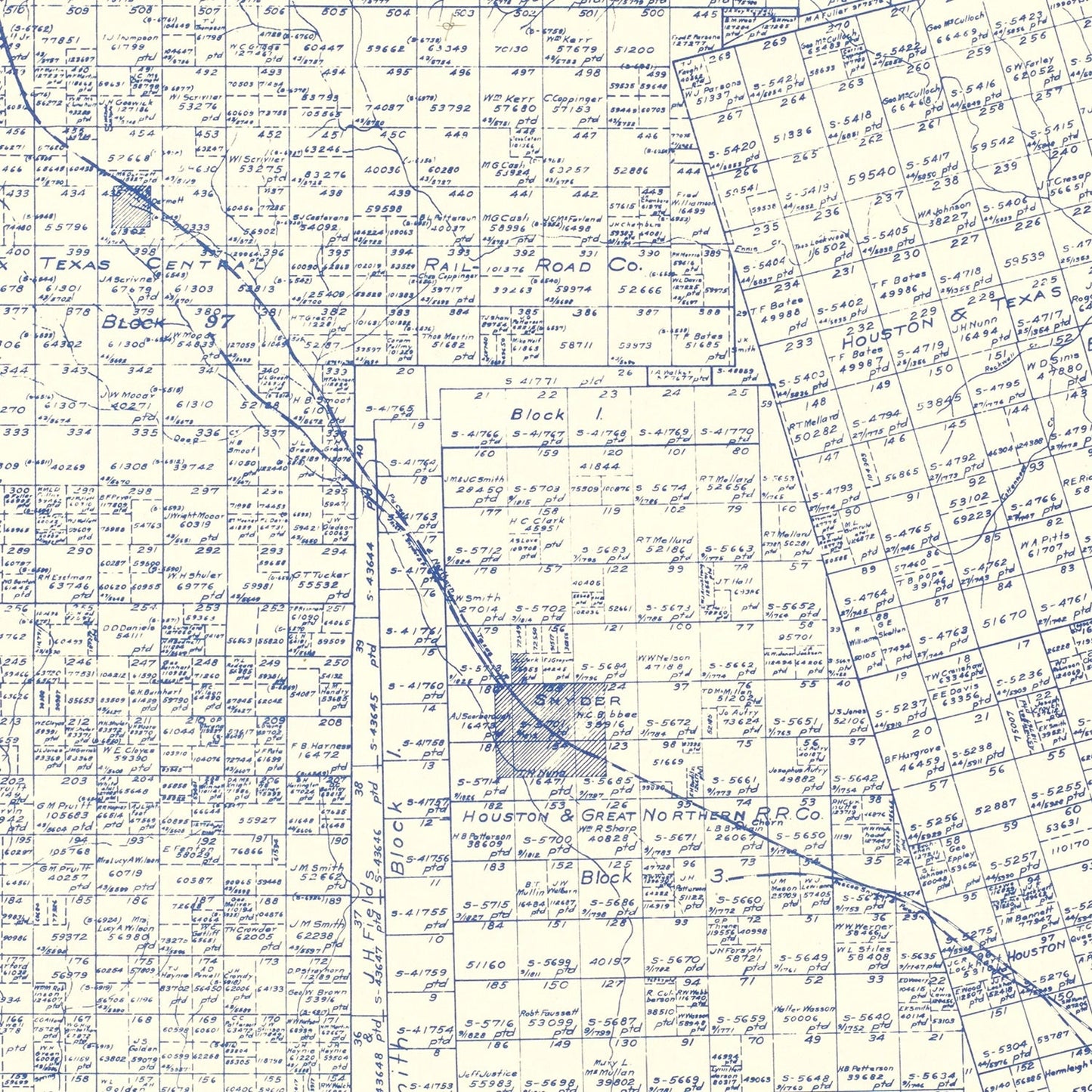 Vintage Map of Scurry County, Texas, 1921