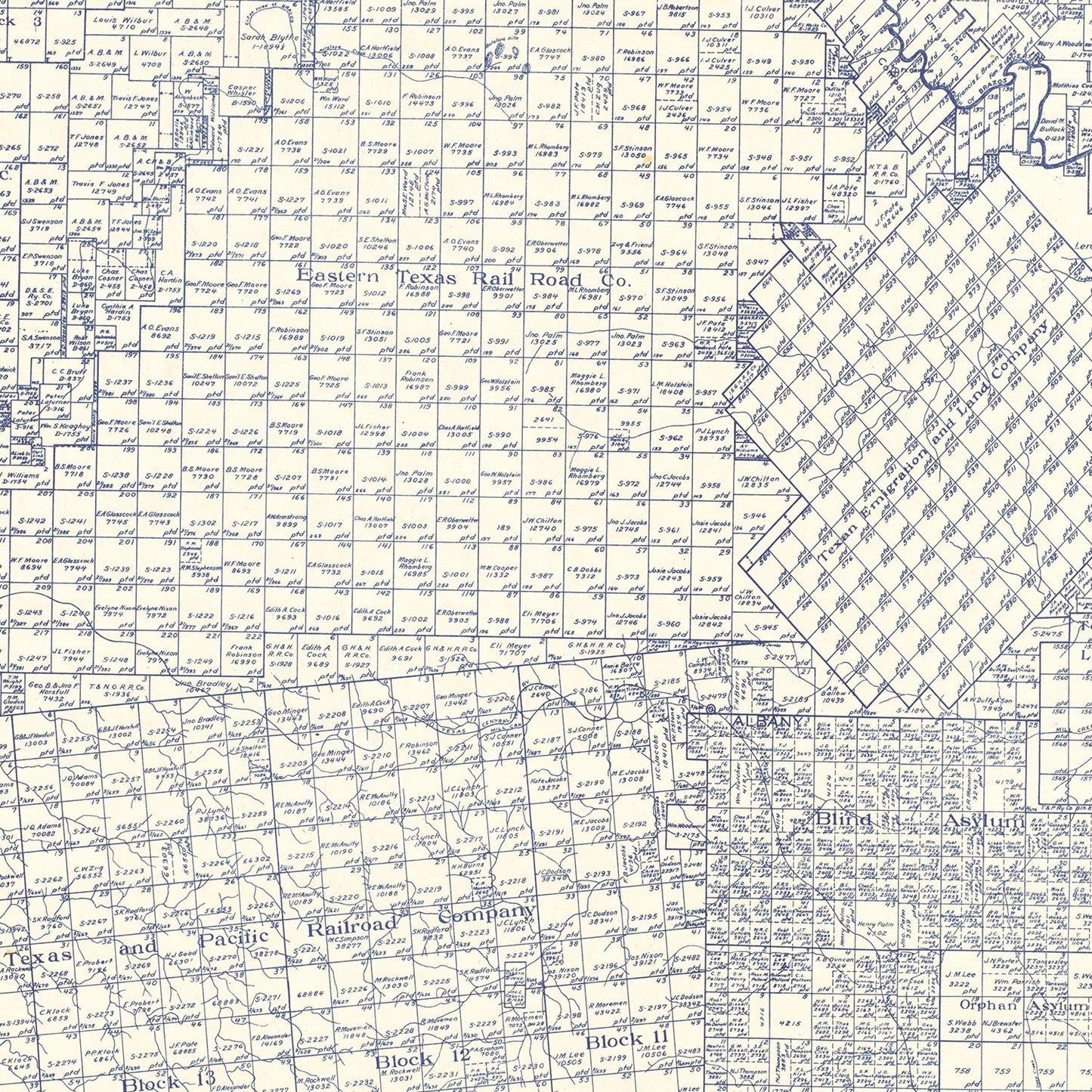 Vintage Map of Shackelford County, Texas, 1920