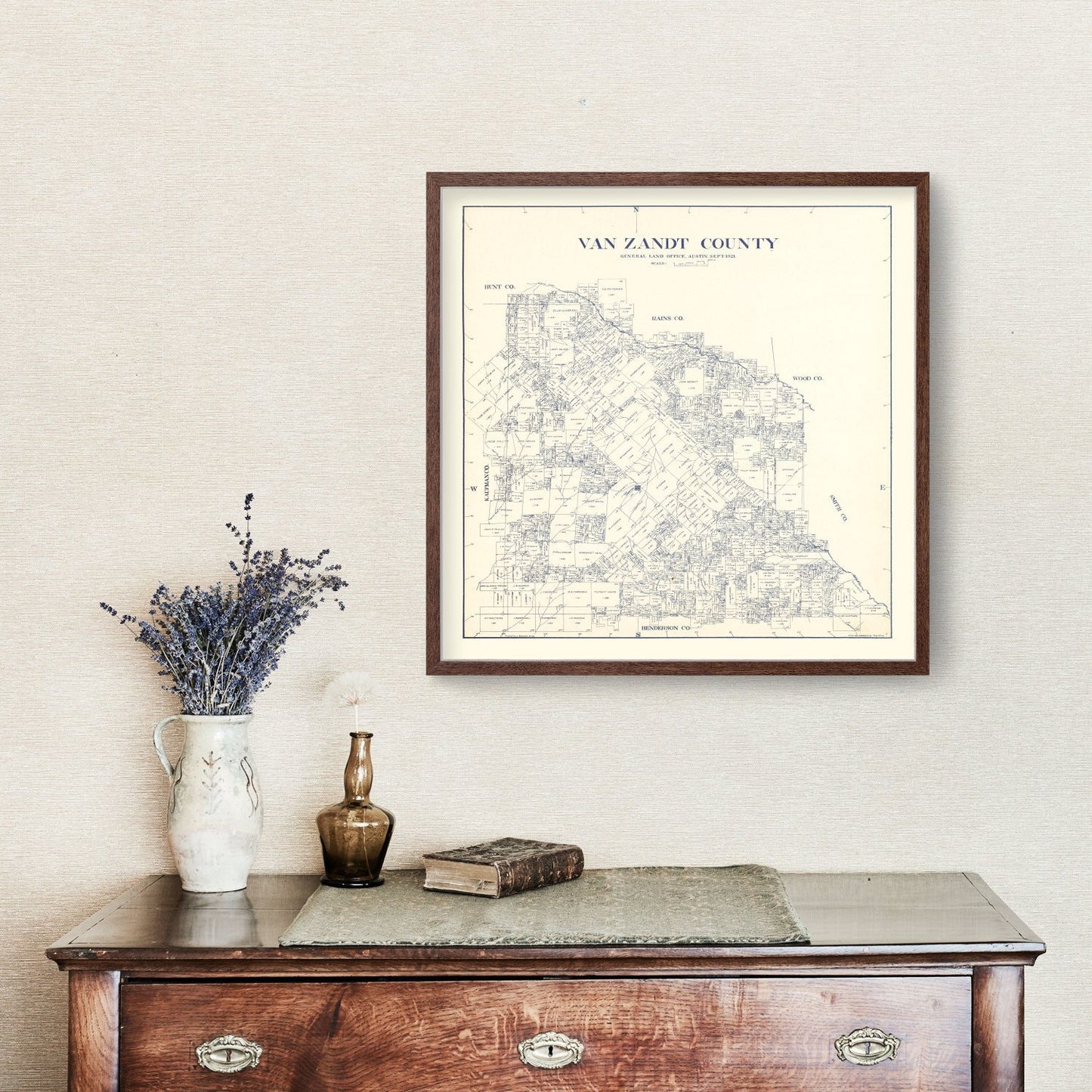 Vintage Map of Van Zandt County, Texas, 1921 (No. 2)