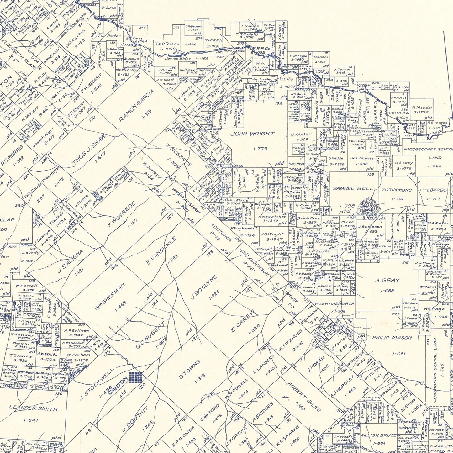Vintage Map of Van Zandt County, Texas, 1921 (No. 2)