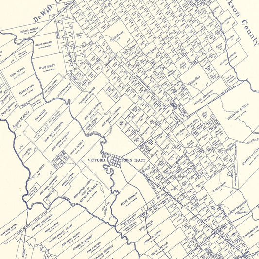 Vintage Map of Victoria County, Texas, 1921