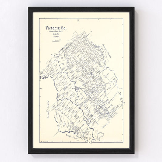 Vintage map of Victoria County, Texas, 1921