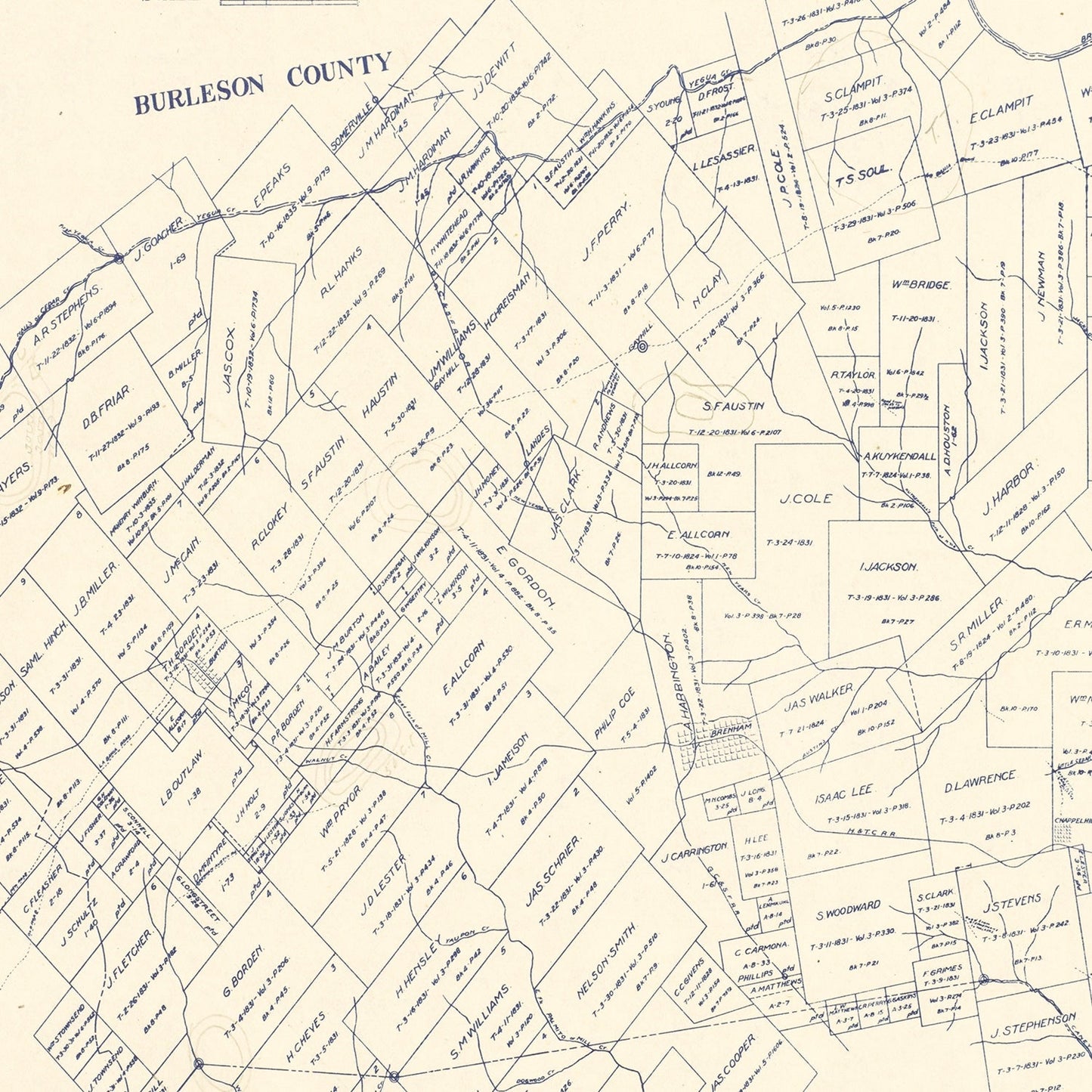 Vintage Map of Washington County, Texas 1920 - Edition II