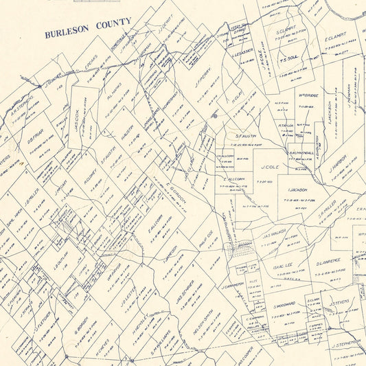 Vintage Map of Washington County, Texas 1920 - Edition II