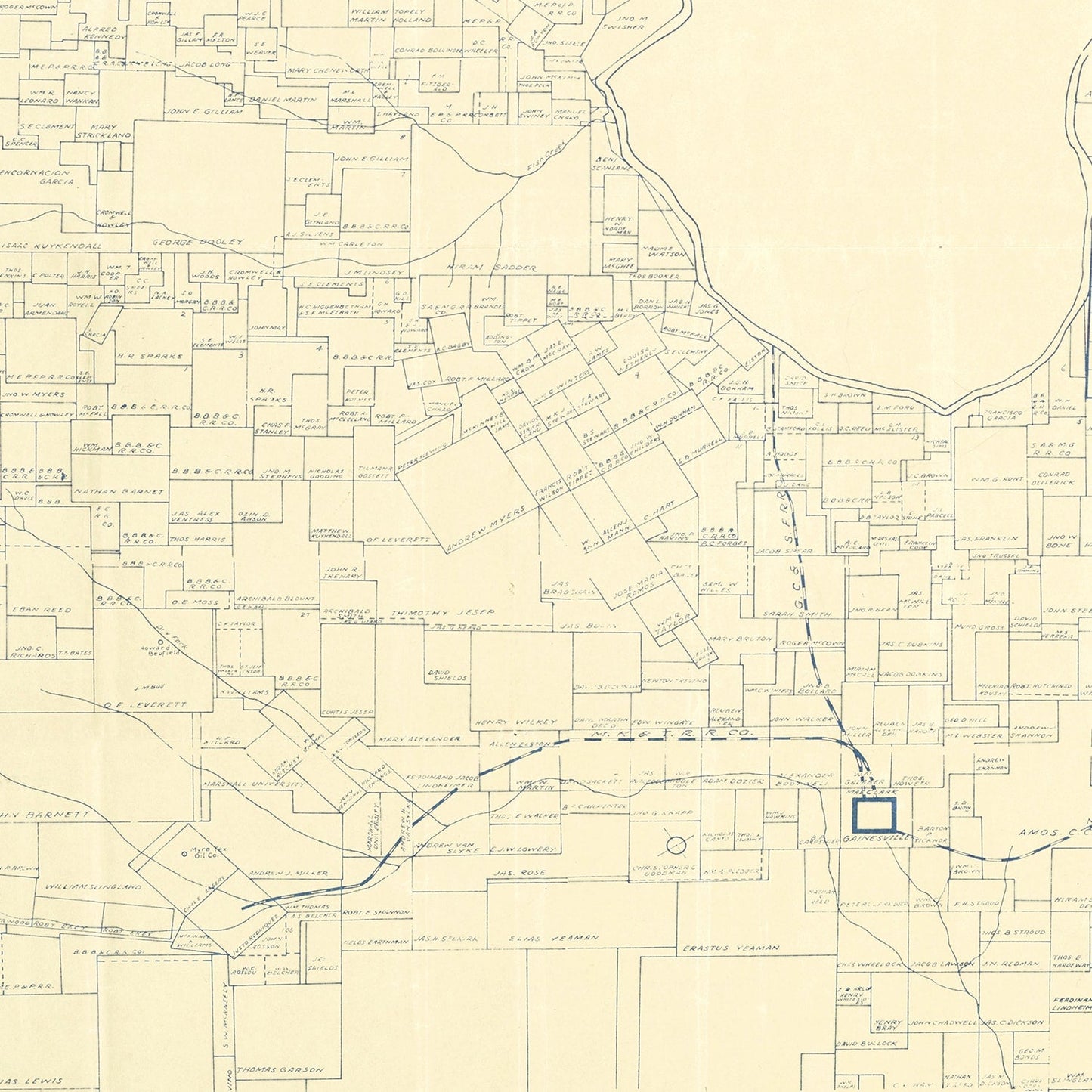 Vintage Map of Cooke County, Texas, 1920