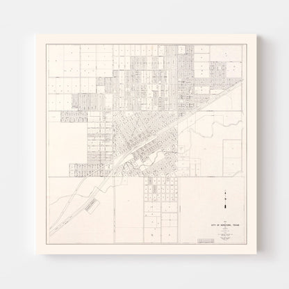 Vintage Map of Abilene, Texas, 1930