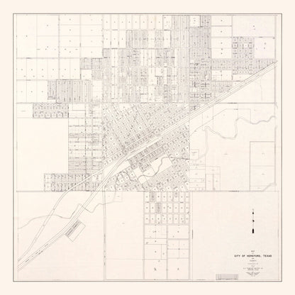 Vintage Map of Abilene, Texas, 1930