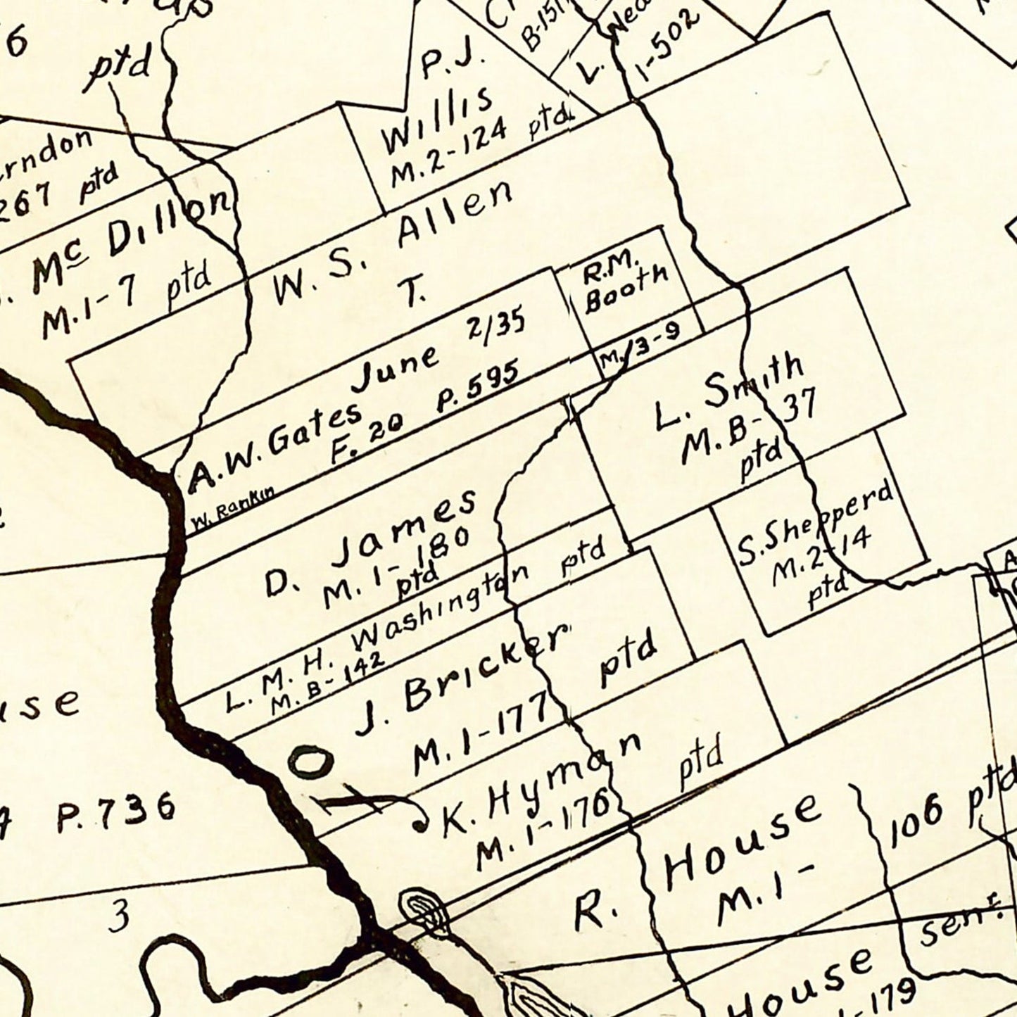 Vintage Map of Montgomery County, Texas, 1933