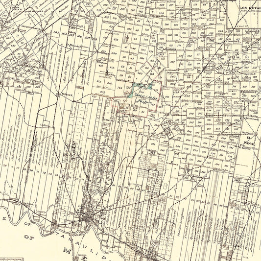 Vintage Map of Starr County, Texas, 1935