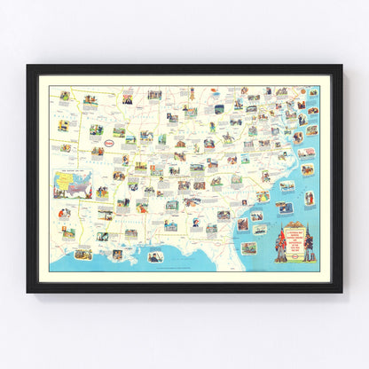 vintage map of Civil War battlefields, 1861