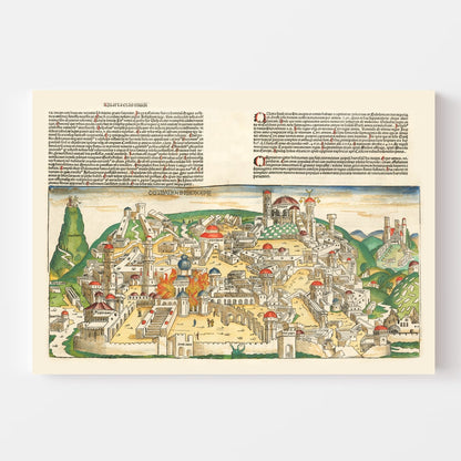 Vintage Holy Land Map, 1493