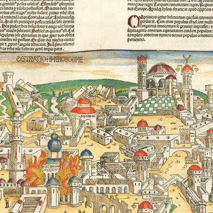 Vintage Holy Land Map, 1493