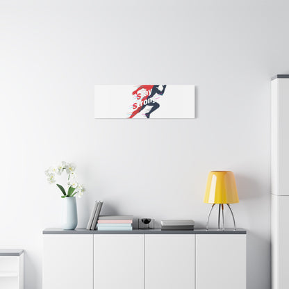 Stay Strong Runner Gym Canvas Wall Art