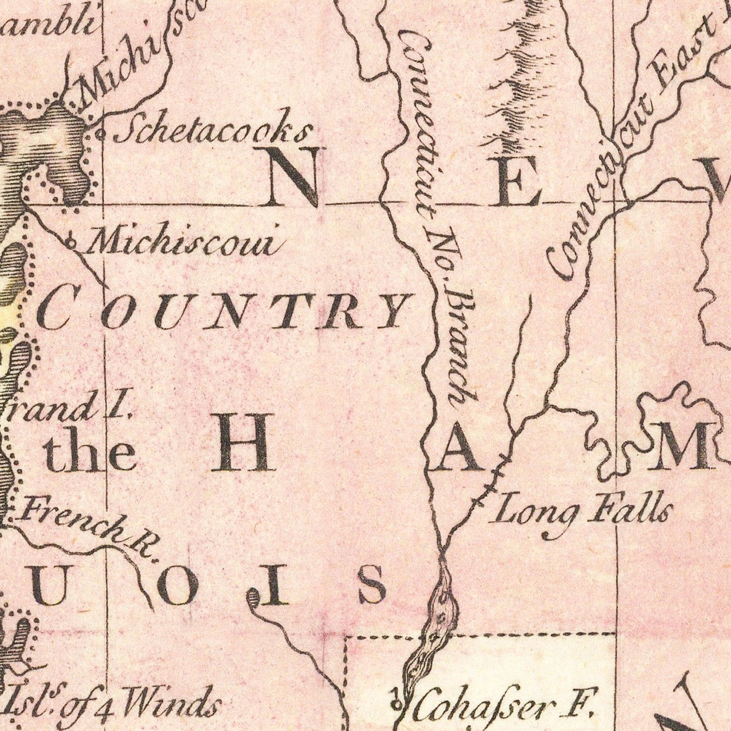 Vintage Map of the French and Indian War, 1757