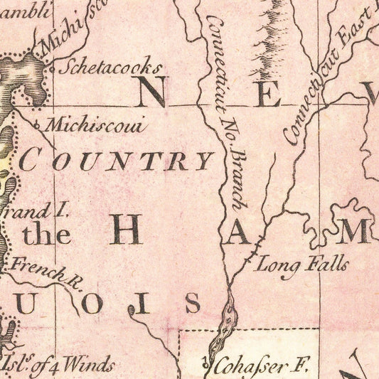 Vintage Map of the French and Indian War, 1757