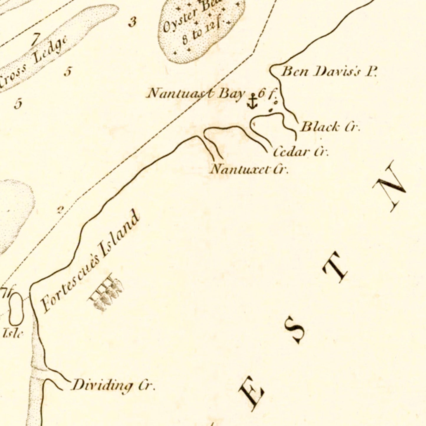 Vintage Delaware Bay and River Map, 1776