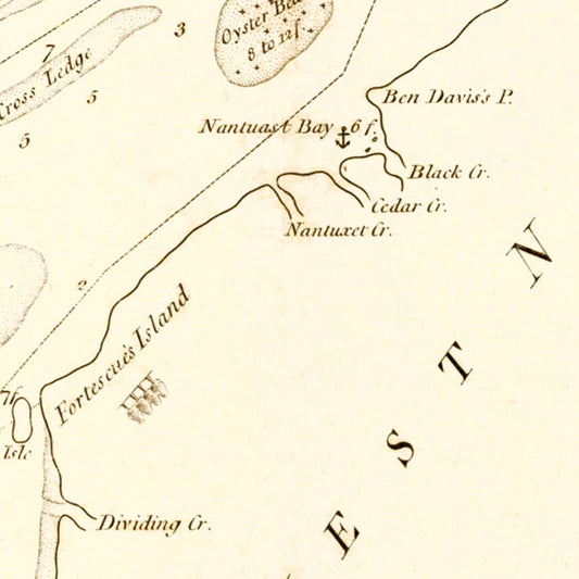 Vintage Delaware Bay and River Map, 1776