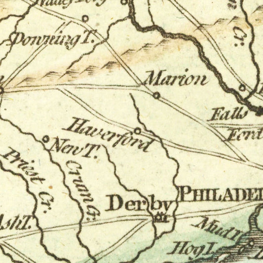 Vintage Map of the War in Philadelphia, 1777
