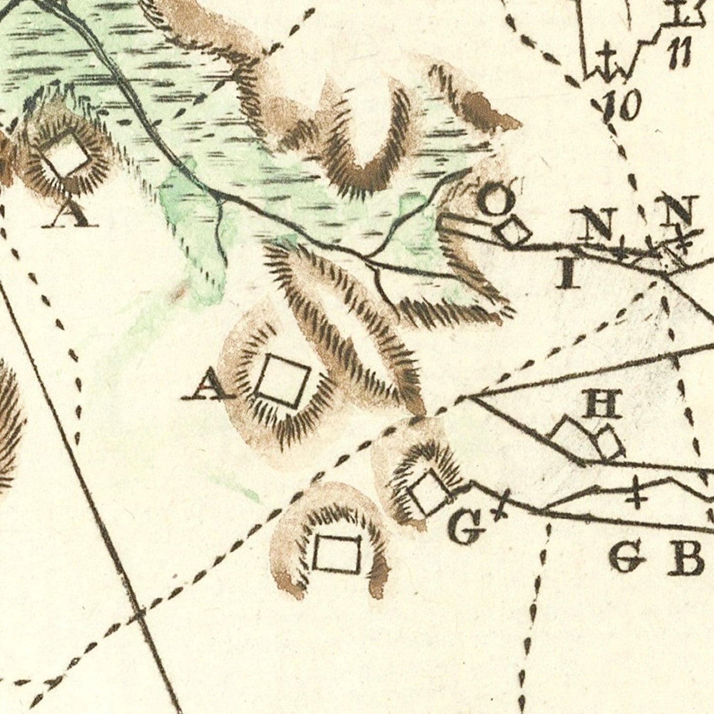 Vintage Map of York & Gloucester, Virginia, 1785