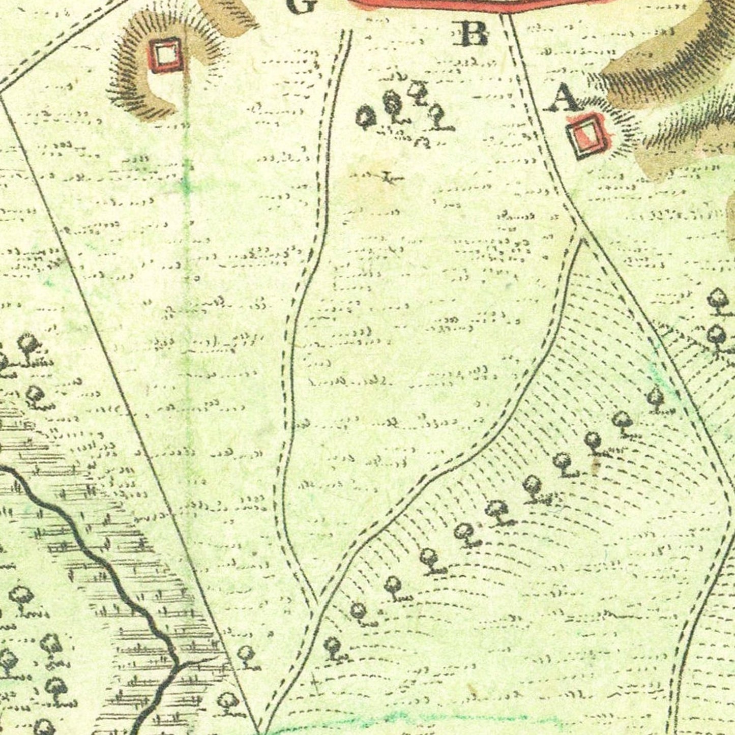 Vintage Map of Yorktown and Gloucester, 1788