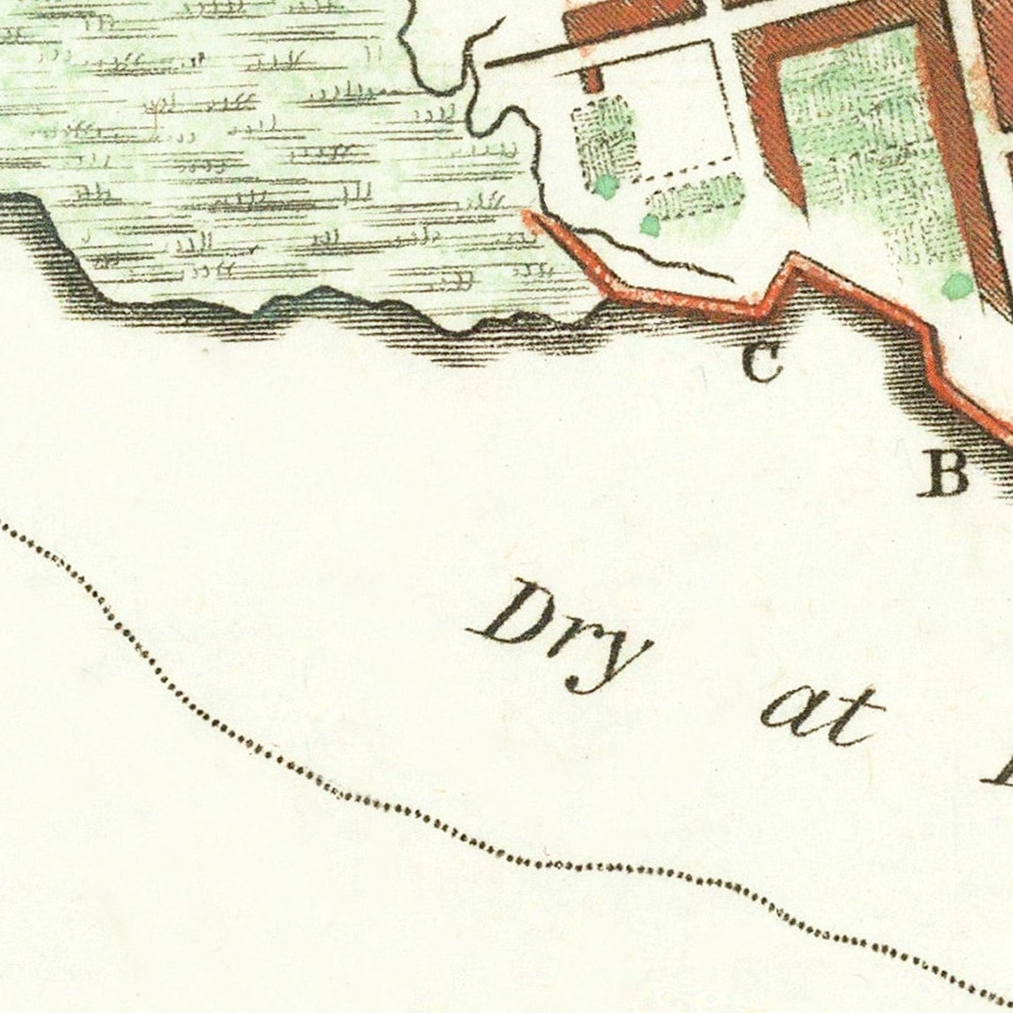 Vintage Fort Moultrie Map, 1780