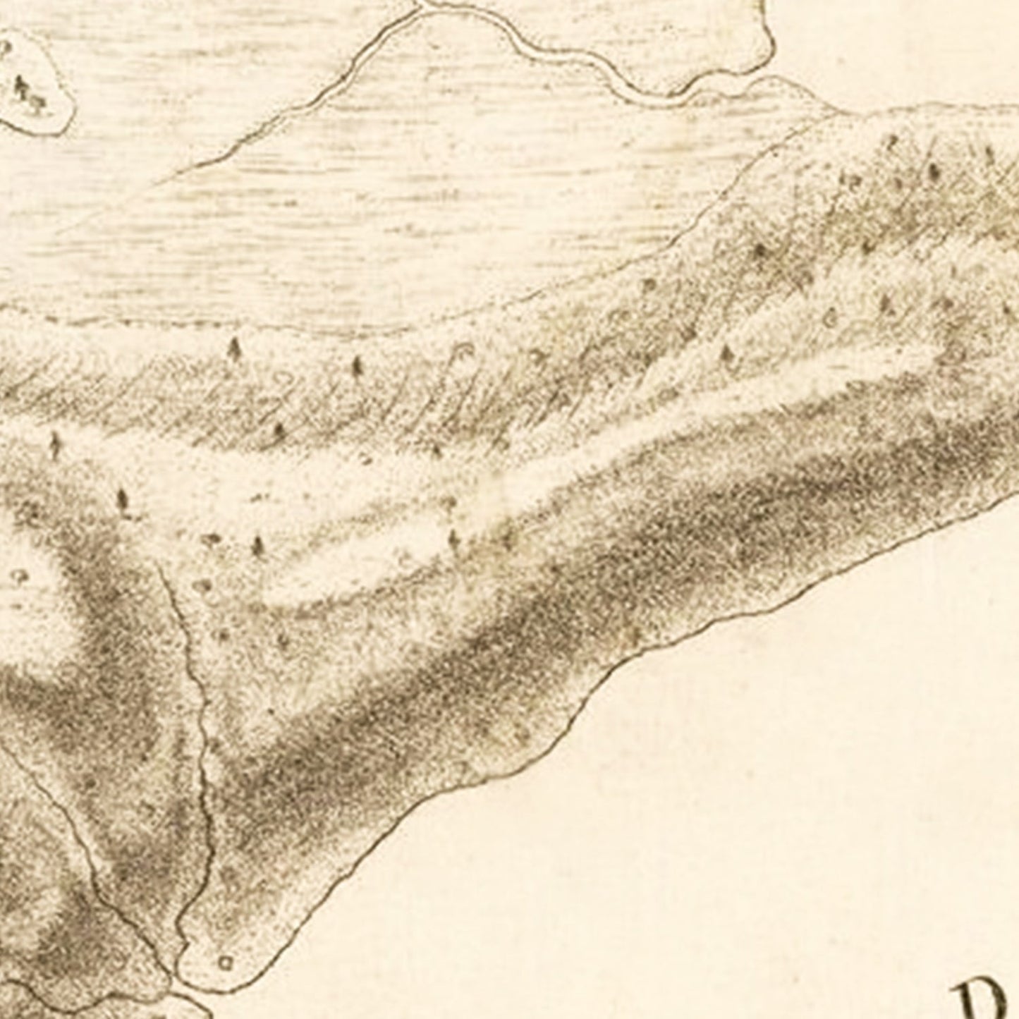 Vintage Attack of Fort Clinton and Fort Montgomery Map, 1794