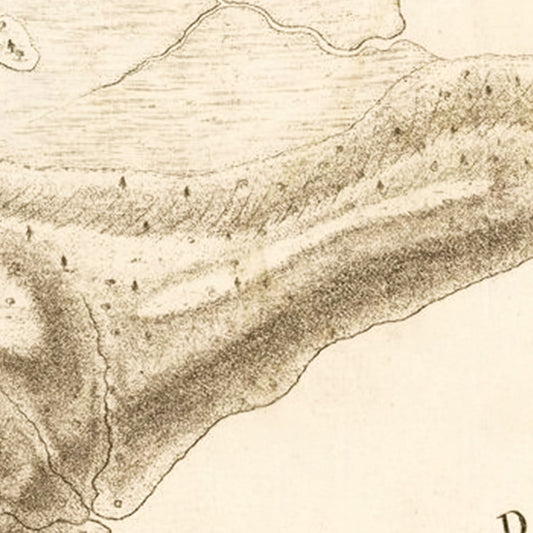 Vintage Attack of Fort Clinton and Fort Montgomery Map, 1794